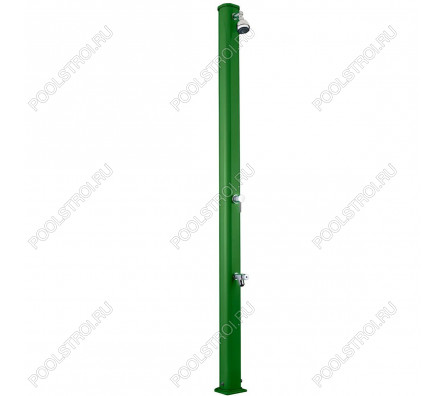 Душ солнечный AquaViva Jolly S 22л Green. Алюминиевый с мойкой для ног