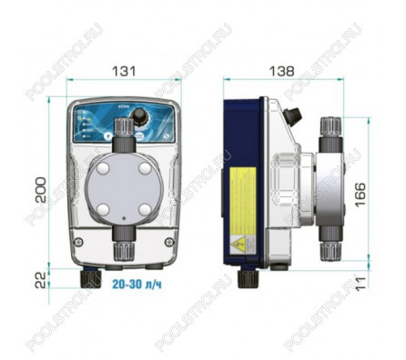Насос дозир. мембранный eONE MA 7-10 100/250V PVDF TFE/P