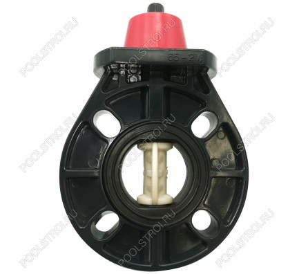 Дисковый поворотный затвор d75 с ручкой, уплотнение EPDM AQUAVIVA